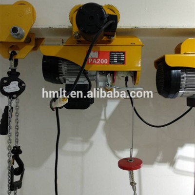 PA200 Wire Rope Mini Electric Chain Hoist With Wireless Remote Control